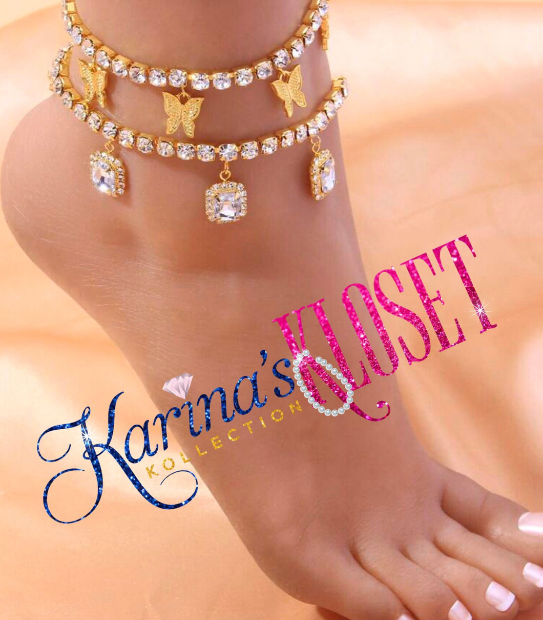 👑 Princess D Emerald Charm Anklet