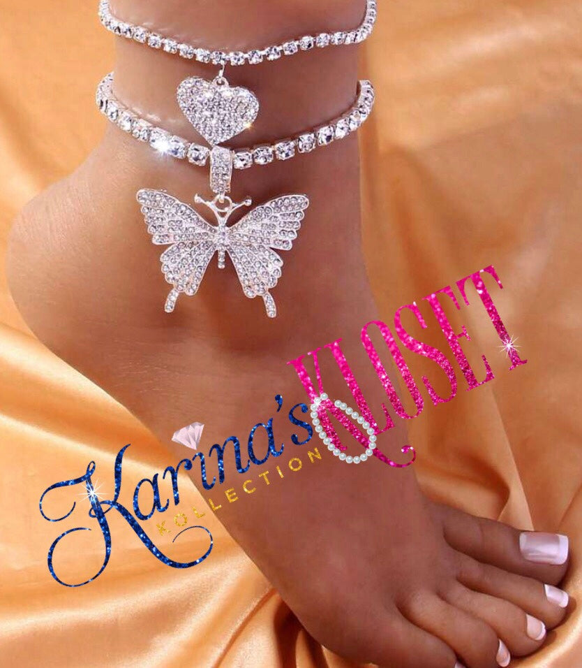 💗 Delicate Heart Charm Anklet